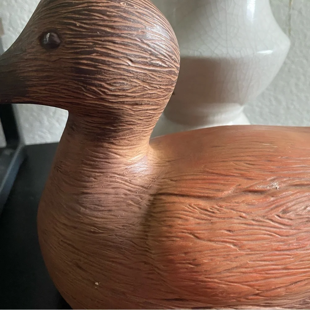 Vintage Rare 1983 Alberta's Ceramic Mold Decoy Signed Sitting Duck 10”L x 5”W